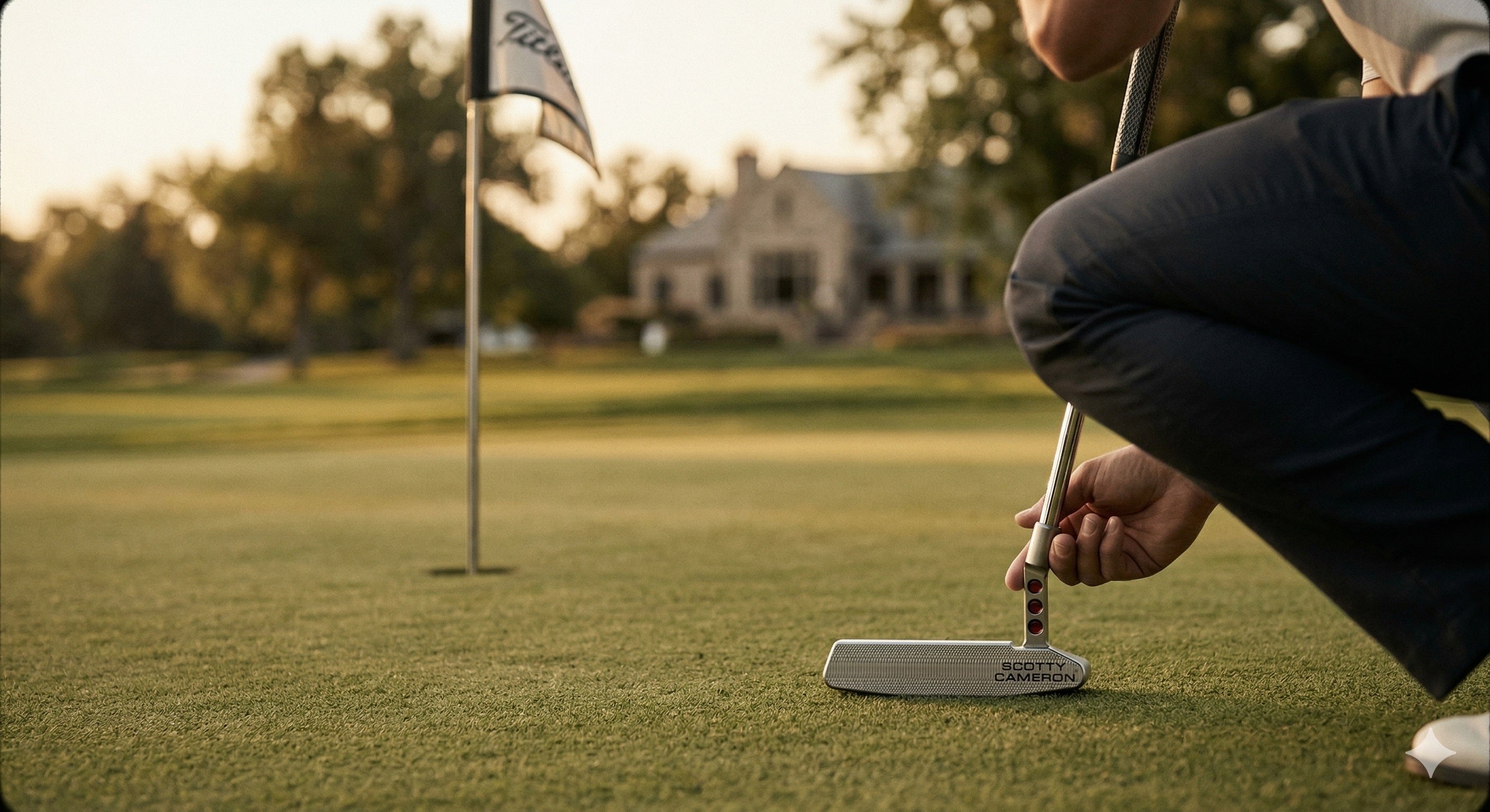 Reading putt on green